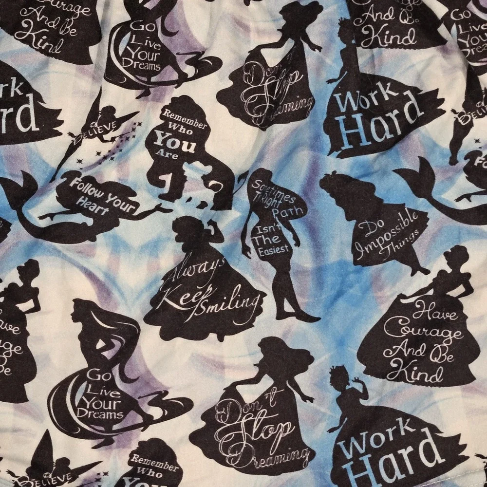 Inspirational Quote Milksilk Tunic Top‎ Girls 2T Blue Black Soft Stretch